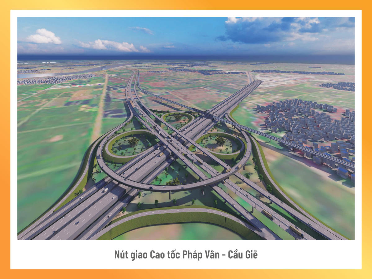 Phối cảnh các nút giao siêu hiện đại của dự án Vành đai 4 - Vùng Thủ đô