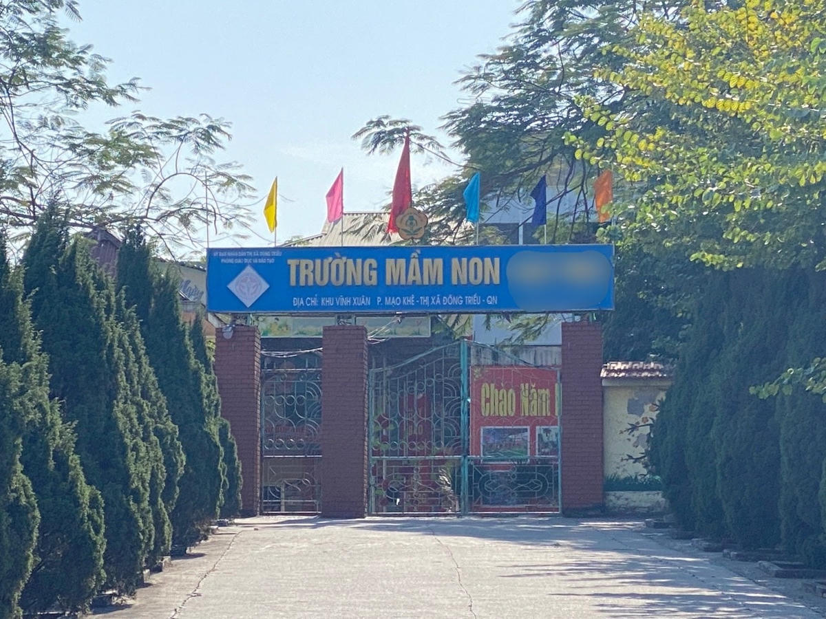 Nhiều trường học ở Đông Triều sử dụng nước giếng khoan, thay cho nước máy.