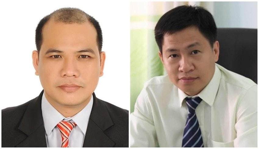 Ông Trần Nguyên Lộc (Trái) và ông Võ Thành Công (Phải).