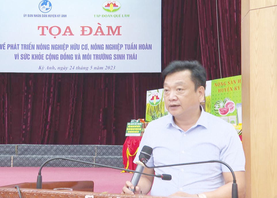 Bí thư Huyện ủy Kỳ Anh Hồ Huy Thành.