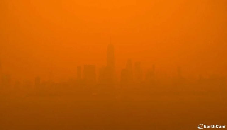 Đường chân trời thành phố New York.  