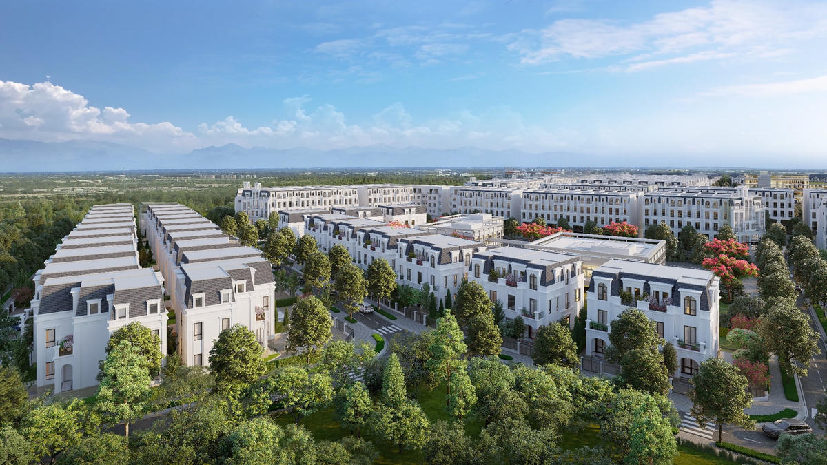 Thảo Viên Villas được bao bọc bởi hàng cây xanh tạo cảm giác thư thái như được hòa mình vào thiên nhiên tươi mát.