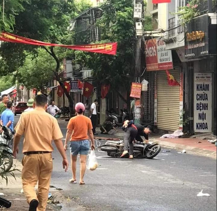 Hiện trường vụ tai nạn.