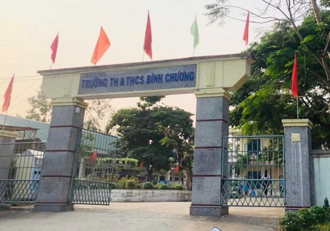 Ngôi trường nơi ông Hiển đang công tác (Ảnh CTV).