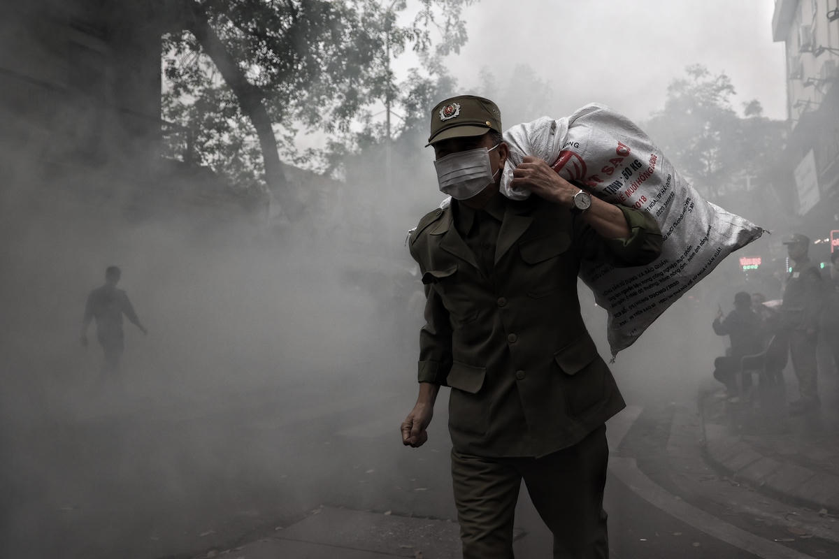 Hà Nội: Diễn tập phòng cháy chữa cháy tại chợ truyền thống Châu Long