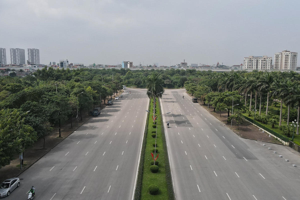 Hình ảnh nút giao đường trục Tây Thăng Long - Vành đai 3 được đề xuất xây dựng hầm chui.