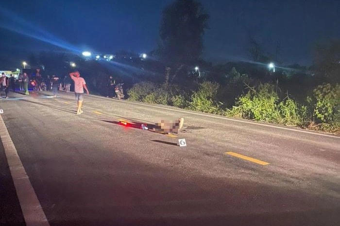 Hiện trường phát hiện thi thể cháy đen.