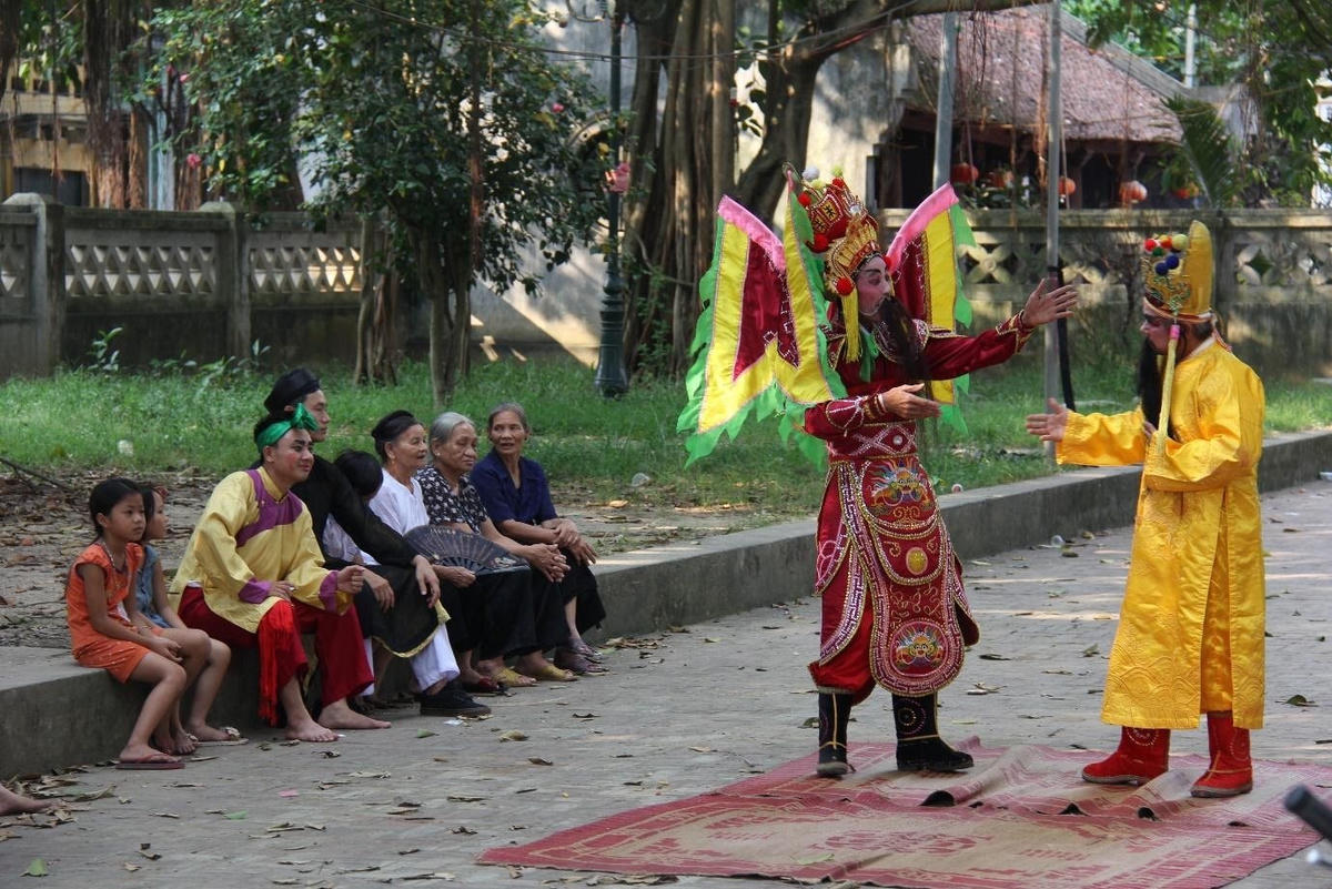 Làng Thổ Hà (Bắc Giang) vẫn giữ được nghệ thuật Tuồng truyền thống.
