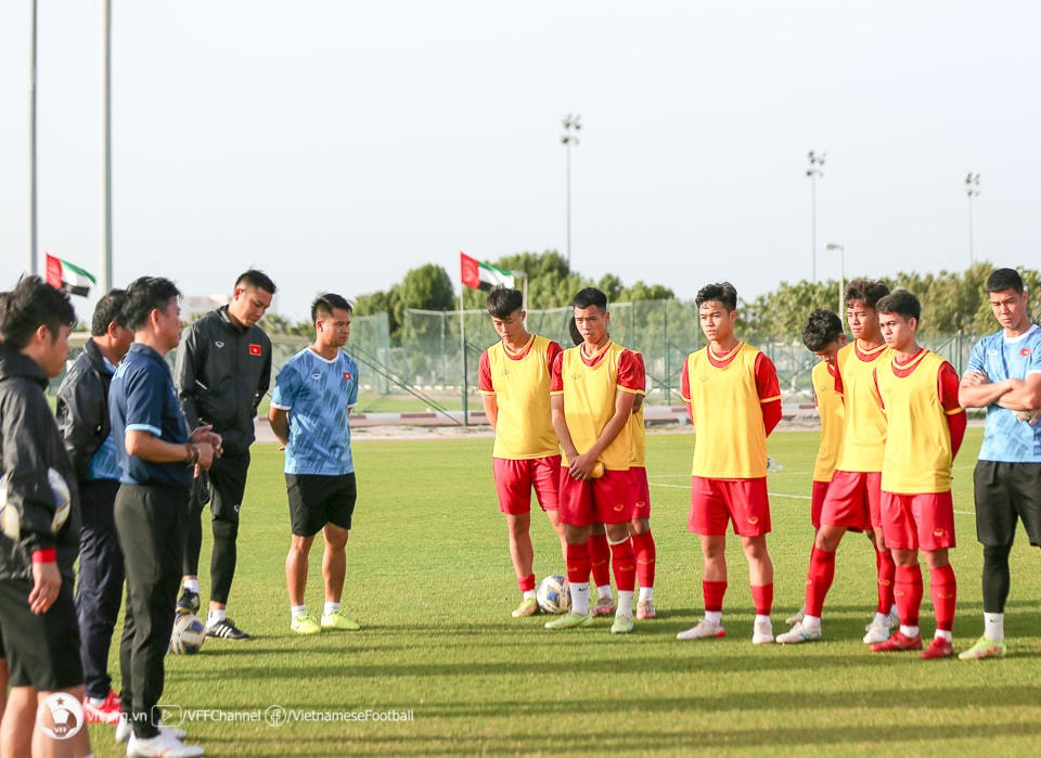 Cầu thủ U20 Việt Nam tập luyện. Ảnh: VFF.