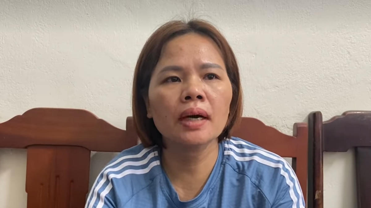 Hà Thị Hương tại cơ quan điều tra.  