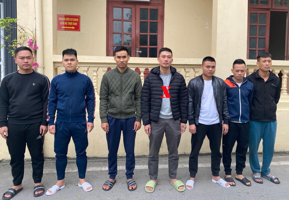 Đường đây cá độ bóng đá do Nguyễn Trọng Tùng (dấu X) cầm đầu.