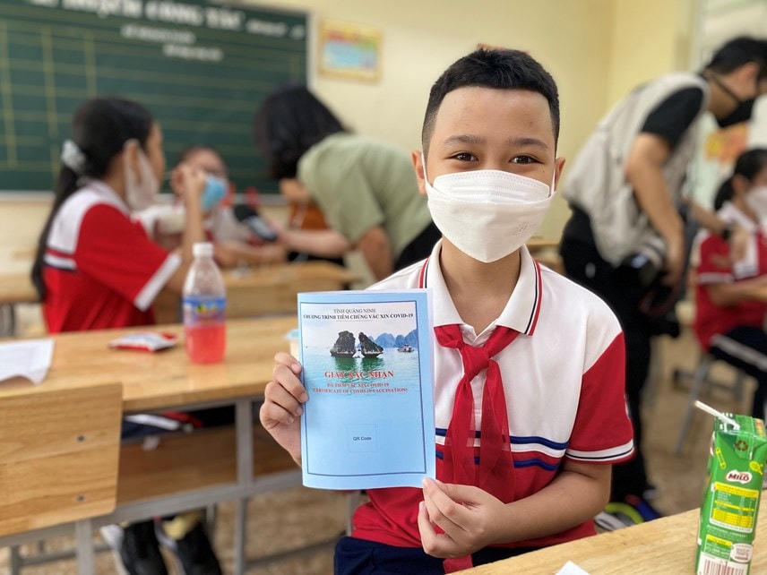 Quảng Ninh là địa phương tiên phong trong việc triển khai tiêm vaccine phòng, chống Covid-19 cho trẻ từ 5 đến dưới 12 tuổi.