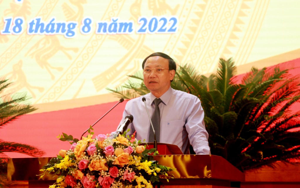 Ông Nguyễn Xuân Ký, Ủy viên Trung ương Đảng, Bí thư Tỉnh ủy, Chủ tịch HĐND tỉnh Quảng Ninh phát biểu tại Lễ phát động. Ảnh: QMG.