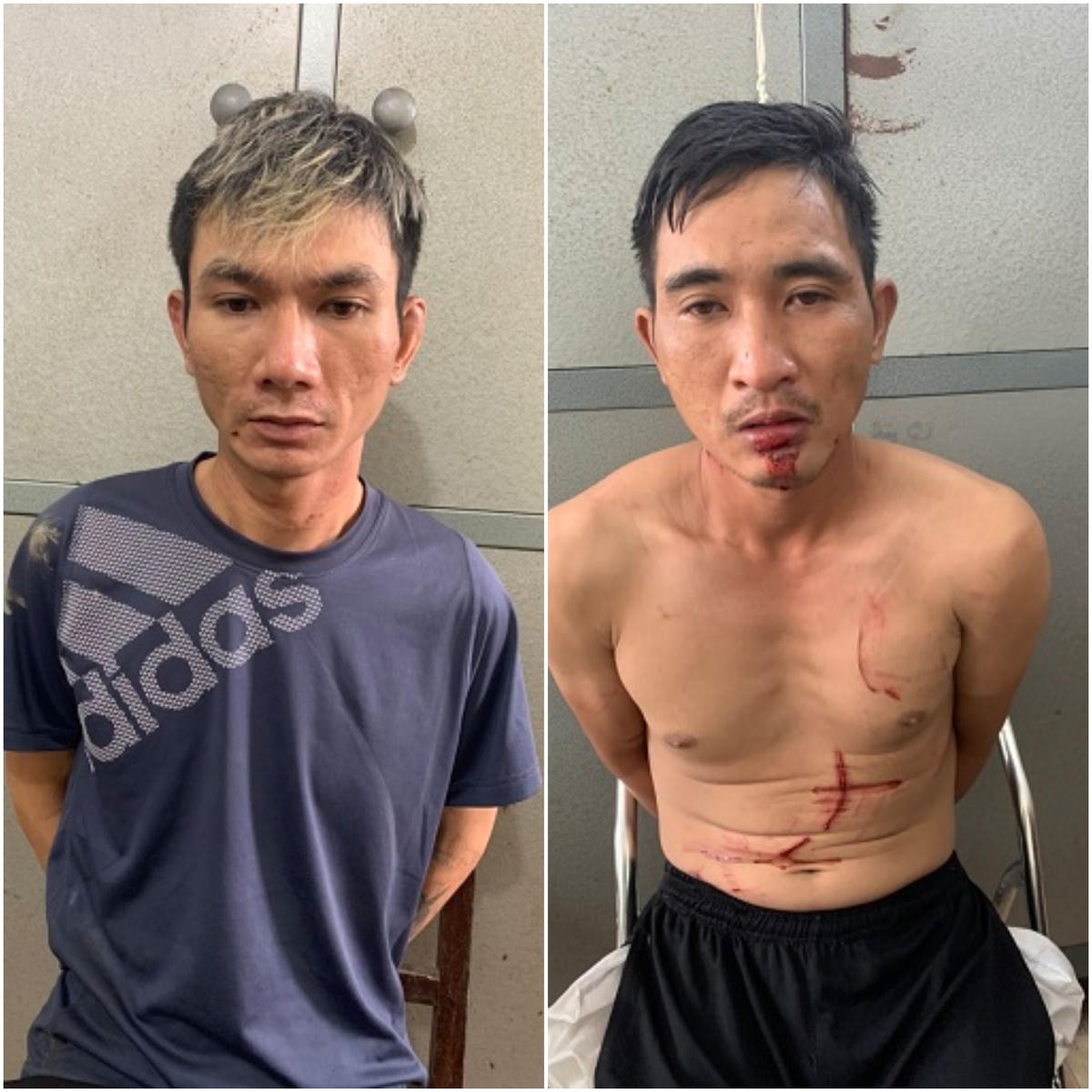 Hai đối tượng bị bắt giữ sau 8 giờ gây án.