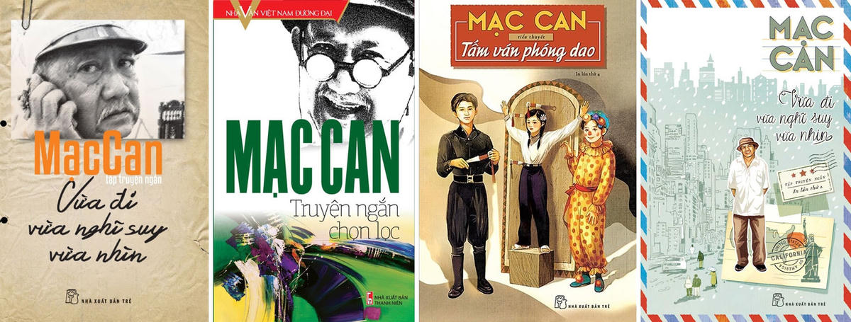 Một số tập sách của nhà văn Mạc Can.
