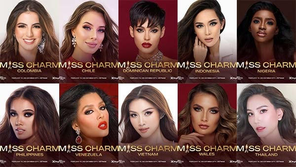 Dàn thí sinh tham dự Miss Charm 2023. 