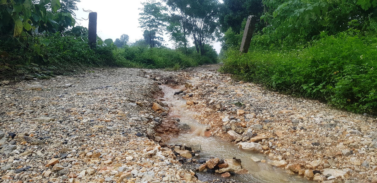 Đường vào Thung Cớn.  