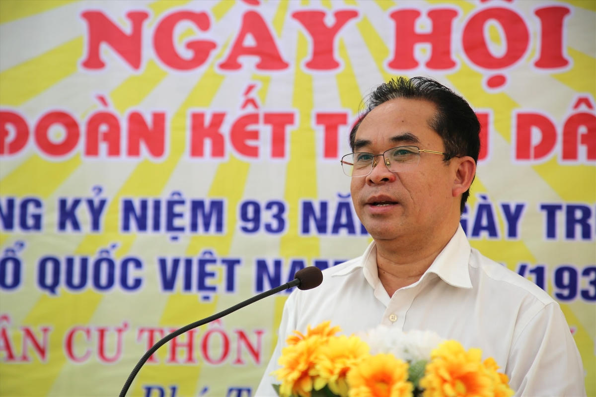 Ông Trần Anh Tuấn, Phó Chủ tịch UBND tỉnh Quảng Nam phát biểu tại Ngày hội.