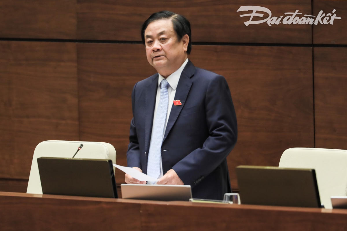 Bộ trưởng Lê Minh Hoan trả lời chất vấn- Ảnh: Quang Vinh