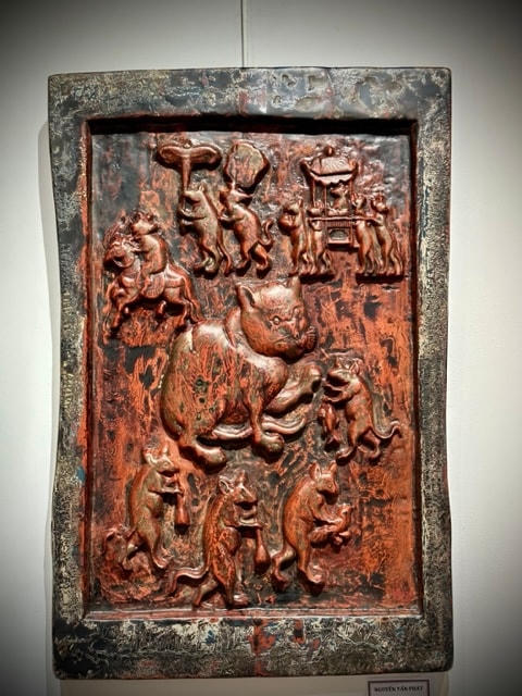 Tác phẩm của nghệ nhân Nguyễn Tấn Phát được trưng bày tại Huyen Art House.  