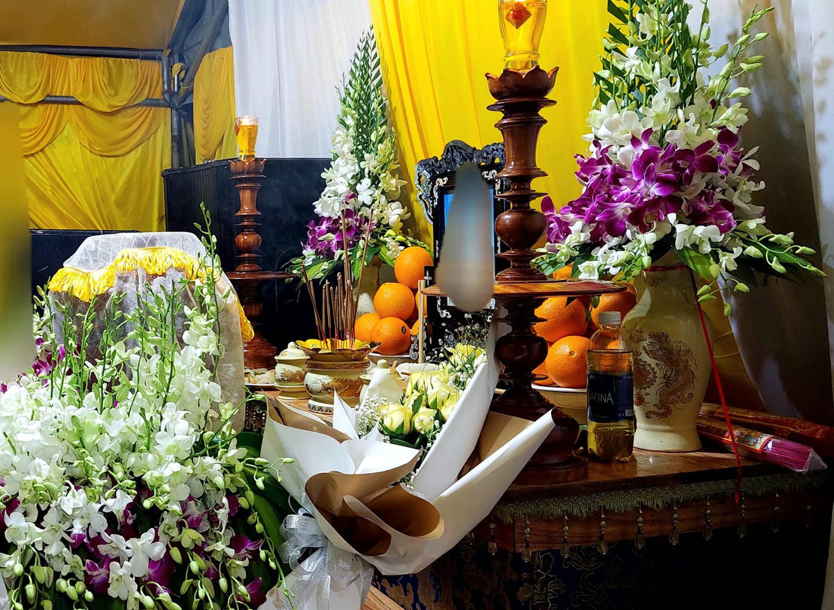 Gia đình tổ chức tang lễ cho cháu M.Q.. Ảnh: GĐCC.