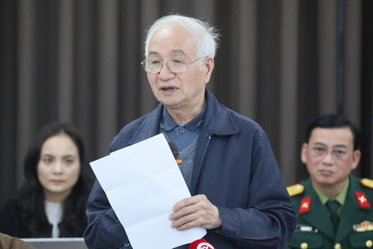 TS.KTS Đào Ngọc Nghiêm, Phó Chủ tịch Hội Quy hoạch Phát triển đô thị Việt Nam phát biểu. Ảnh: Quang Vinh.