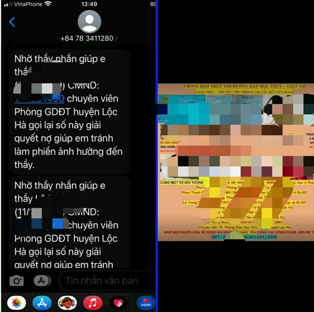 Nhiều lãnh đạo, cán bộ trên địa bàn Hà Tĩnh bị số lạ nhắn tin đòi nợ dù không vay tiền.