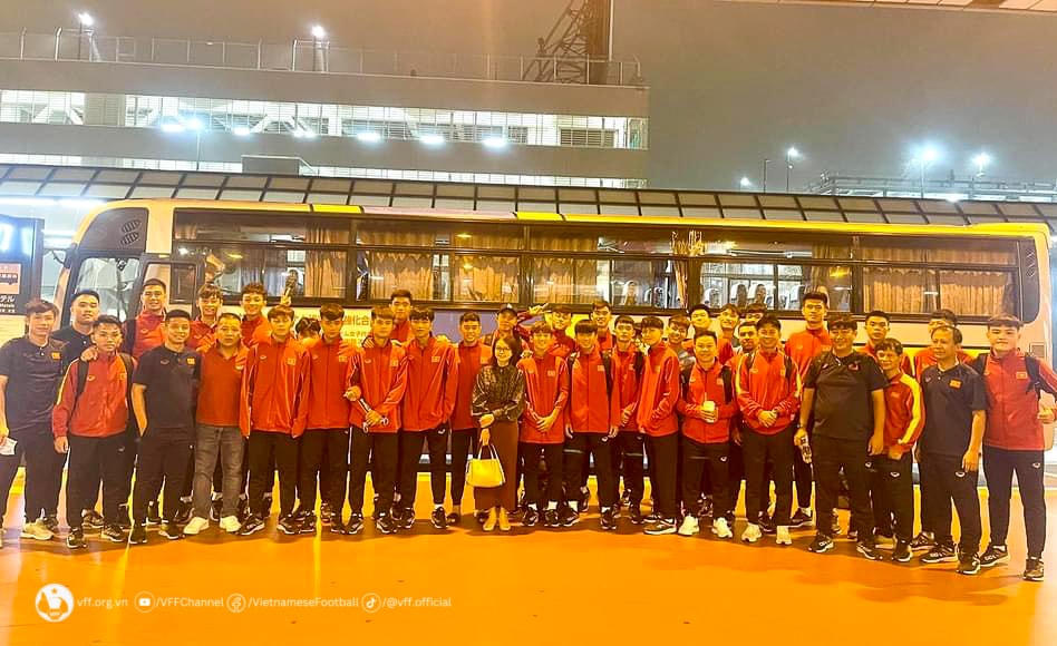 ĐT U17 Việt Nam đã có mặt tại điểm tập huấn. Ảnh: VFF.