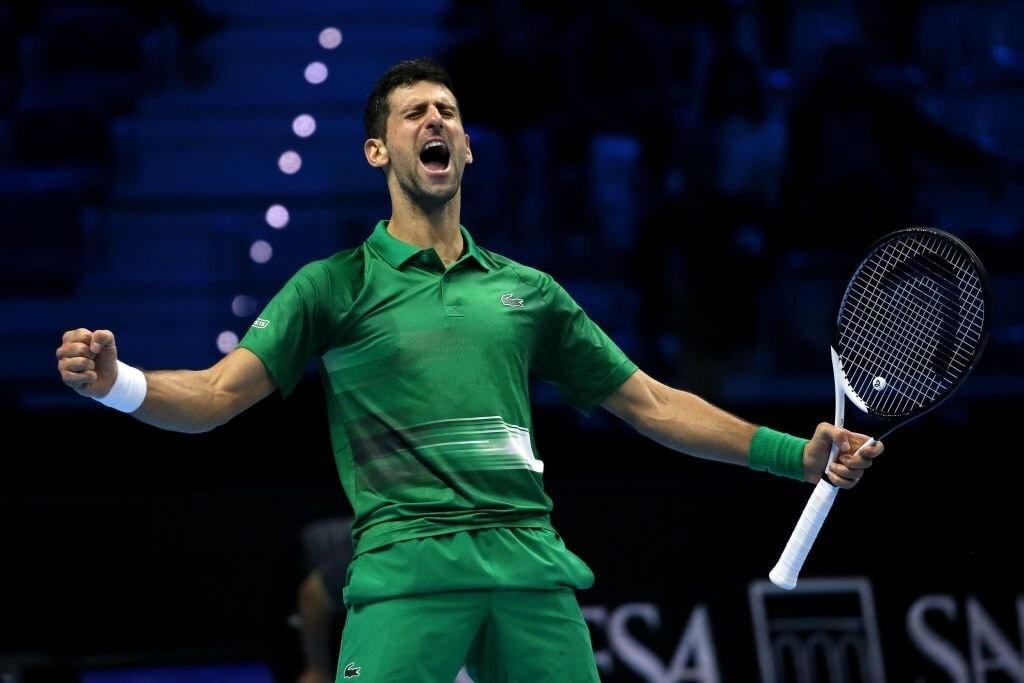 Djokovic toàn thắng cả ba trận ở vòng bảng (Ảnh: Getty).