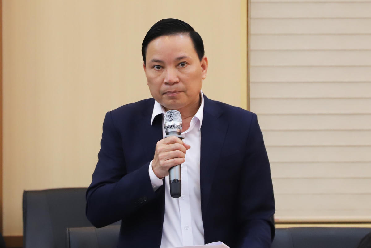 Ông Nguyễn Hồng Sơn, Chủ tịch Hiệp hội Doanh nghiệp nhỏ và vừa tỉnh Phú Thọ phát biểu.