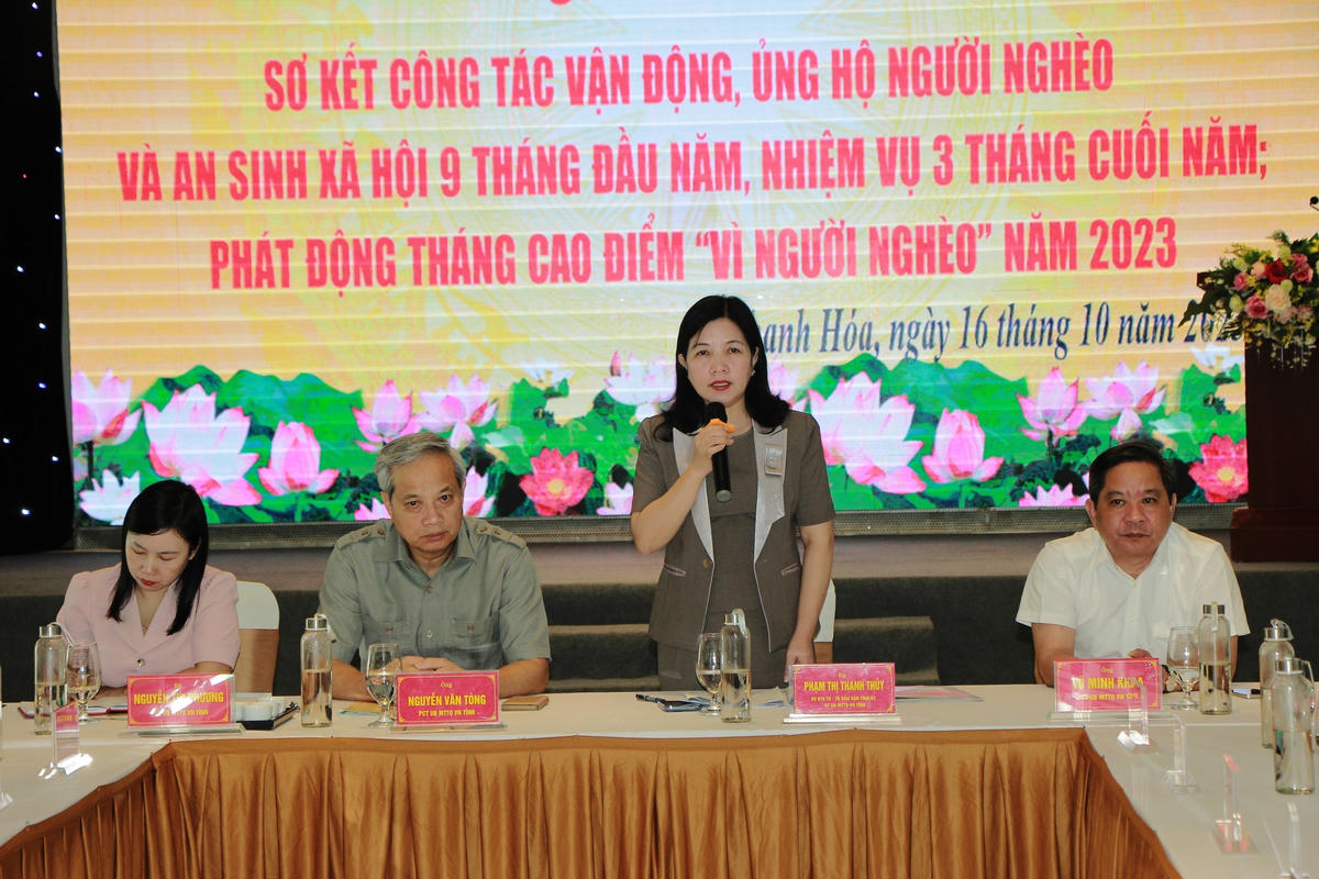 Bà Phạm Thị Thanh Thủy phát biểu chỉ đạo tại hội nghị.