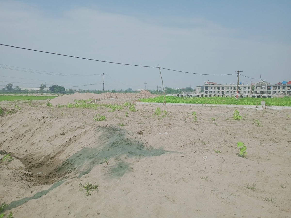 Dự án Khu nhà ở thôn Đông Yên mới chỉ tiến hành san lấp một phần mặt bằng nhưng chủ đầu tư đã rao bán rầm rộ.
