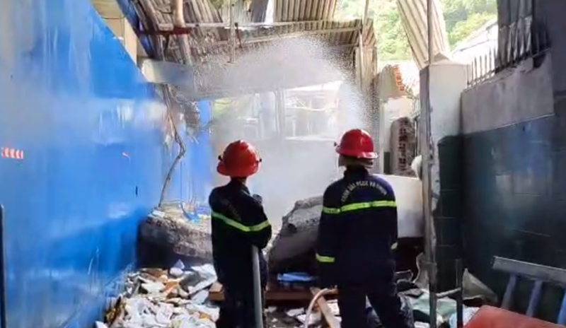 Hiện trường xẩy ra vụ việc.