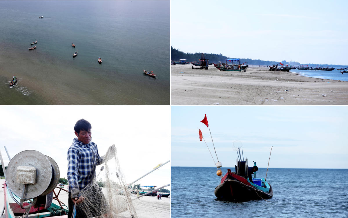 Làng chài ven biển nơi đây chỉ còn lác đác vài người cao tuổi đánh bắt gần bờ. Kinh tế địa phương chủ yếu dựa vào tiền người thân đi nước ngoài gửi về.