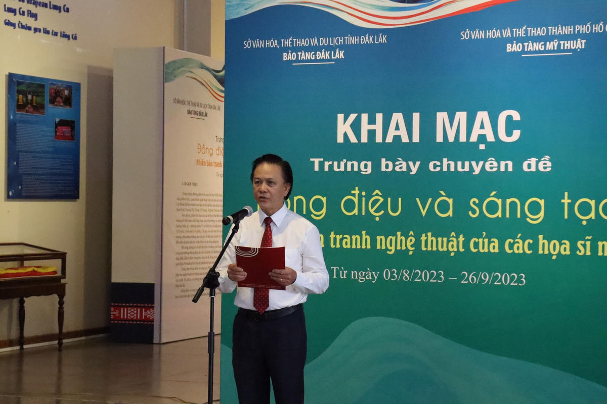 Ông Trần Thanh Bình, Giám đốc Bảo tàng TP Hồ Chí Minh phát biểu.