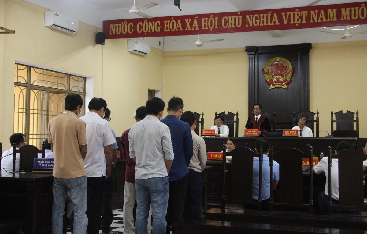 Các bị cáo tại phiên tòa Nguồn: CAĐN