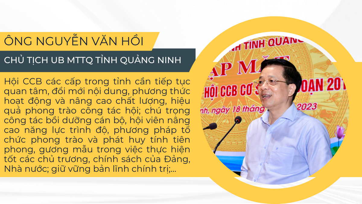Chủ tịch Ủy ban MTTQ tỉnh Quảng Ninh Nguyễn Văn Hồi phát biểu tại Hội nghị.