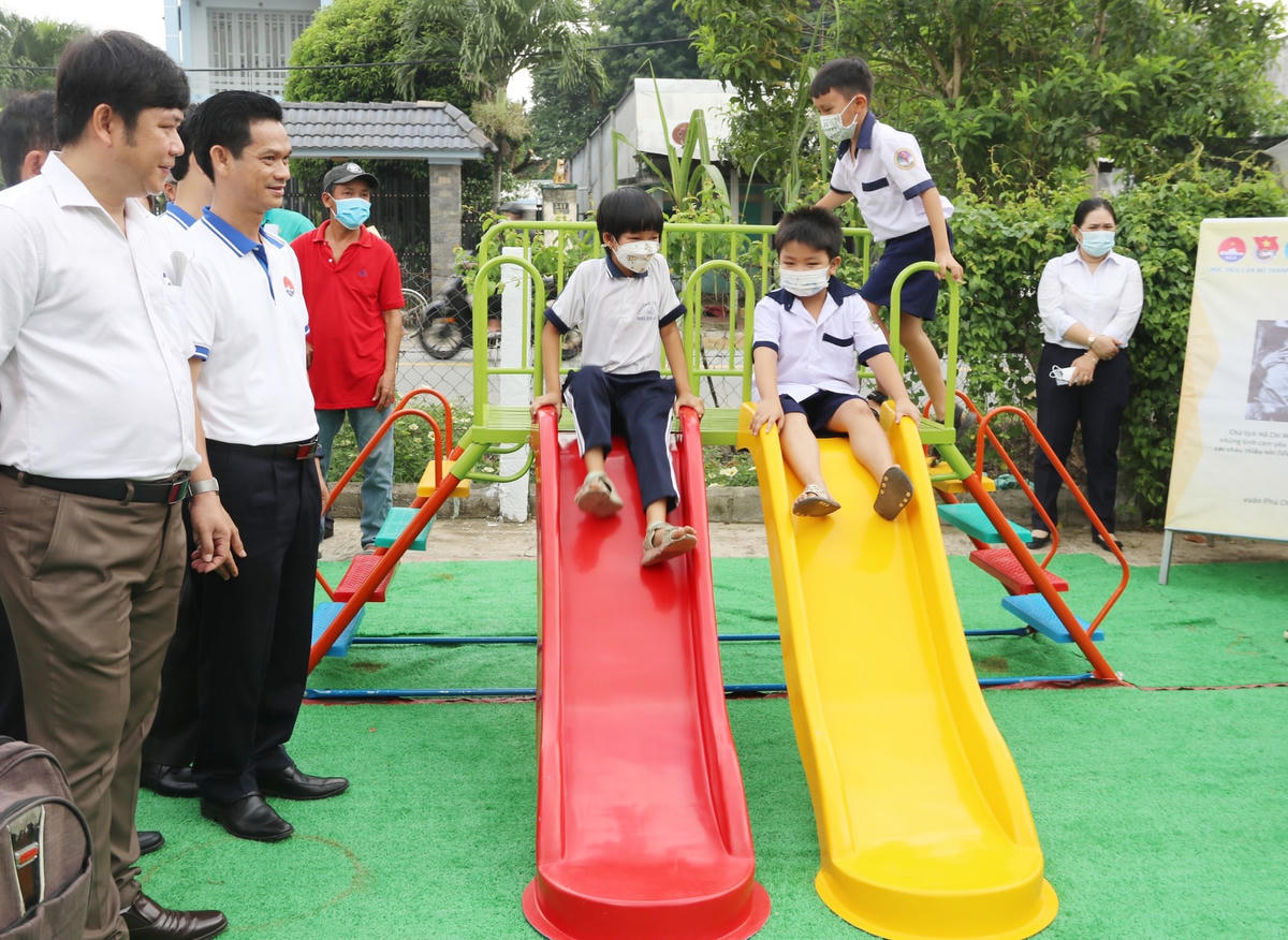Các không gian văn hóa ngoài trời tạo sân chơi bổ ích cho thiếu nhi.