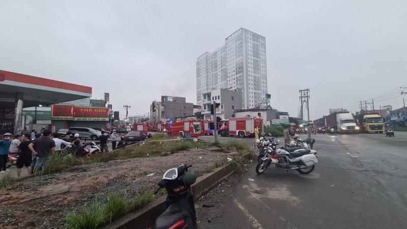 Cơ quan Công an phong tỏa hiện trường trong sáng 7/9.