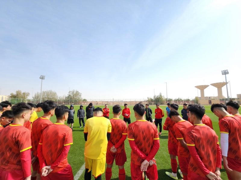 U20 Việt Nam tập luyện. Ảnh: VFF.