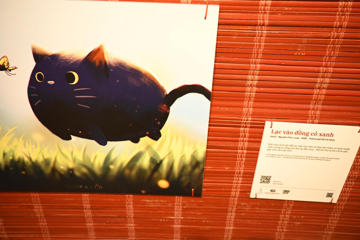 Những người yêu mèo chắc chắn sẽ thấy thích thú trước những khoảnh khắc đáng yêu của loài mèo được vẽ lại trong những bức tranh.