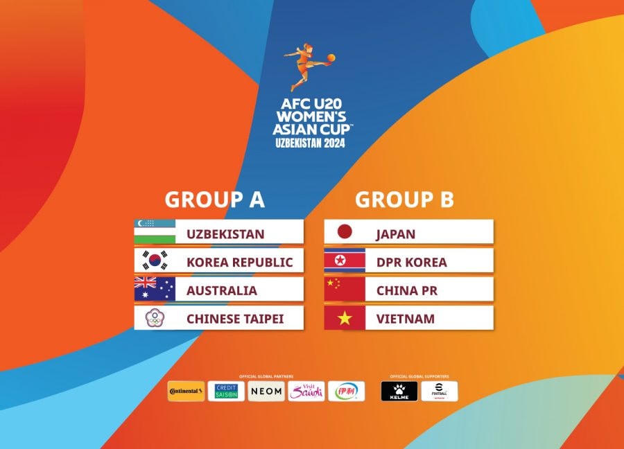 VCK U20 nữ châu Á 2024: Việt Nam cùng bảng với đội nào?