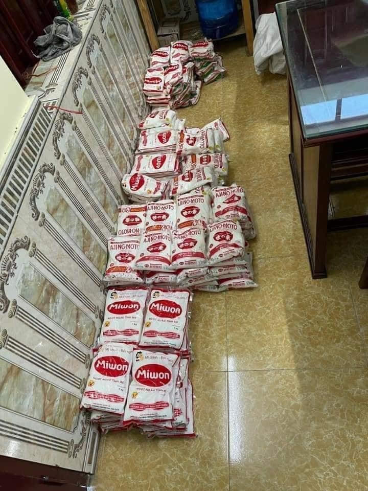 Mì chính giả được công an phát hiện trong nhà Vũ Thế Triệu.