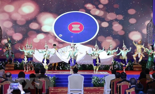 Lễ khai mạc Hội nghị cấp cao ASEAN lần thứ 40 và 41. (Ảnh: Dương Giang/TTXVN).