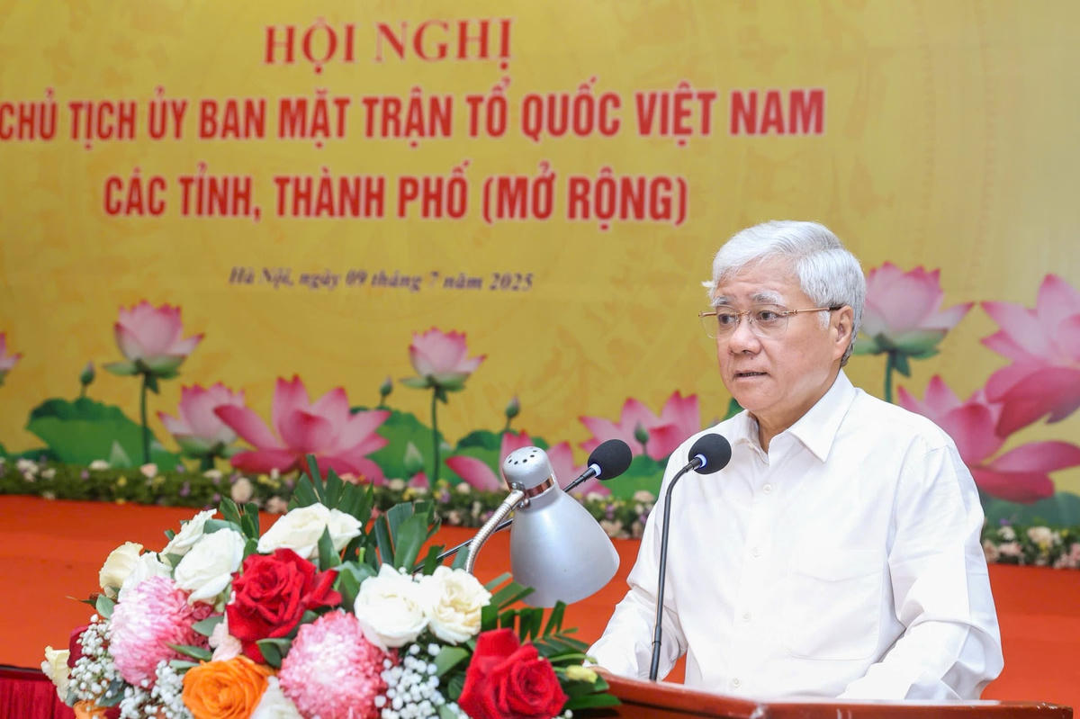 Chủ tịch Đỗ Văn Chiến phát biểu khai mạc Hội nghị. Ảnh: Quang Vinh.