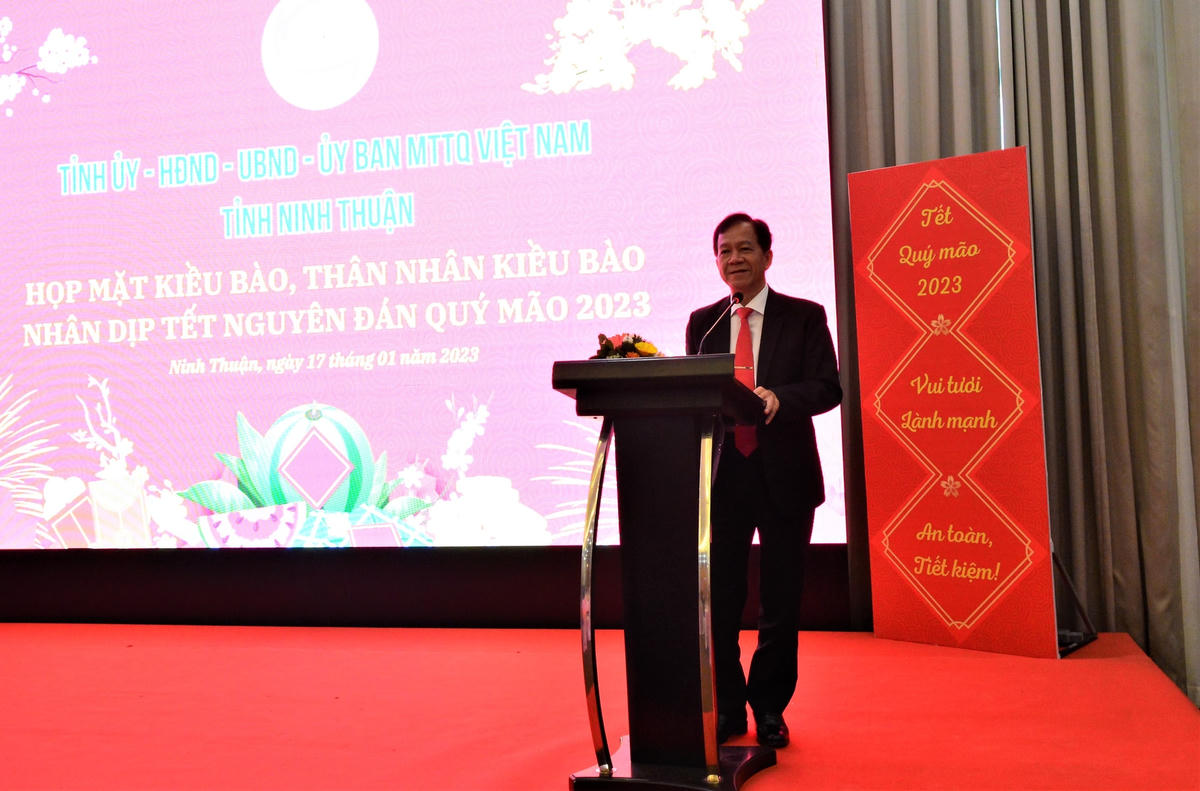 Ông Trần Minh Lực, Phó Chủ tịch HĐND tỉnh Ninh Thuận Phát biểu tại buổi lễ.