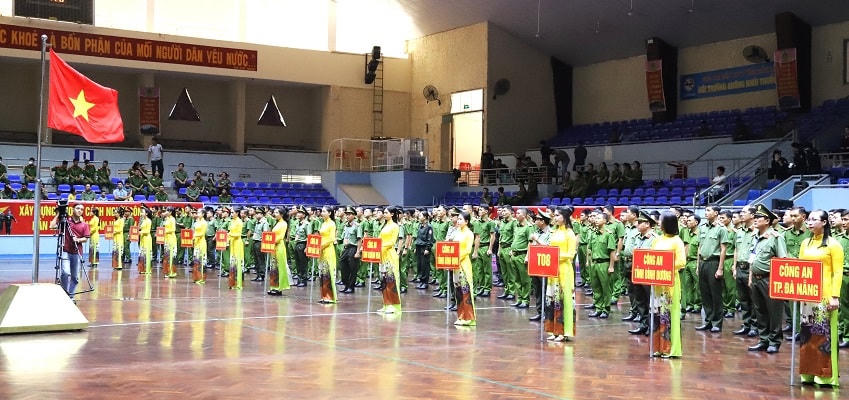 Các đơn vị về dự thi.