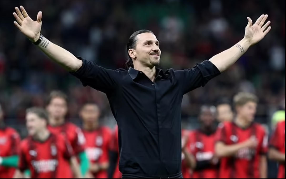 Cầu thủ người Thụy Điển nói lời chia tay với các tín đồ AC Milan sau hai mùa giải gắn bó với câu lạc bộ nổi tiếng của Ý. Ảnh: Getty.