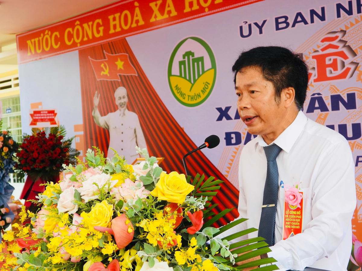 Ông Nguyễn Văn Hà, Thường vụ Huyện ủy, Chủ tịch UBND huyện phát biểu.