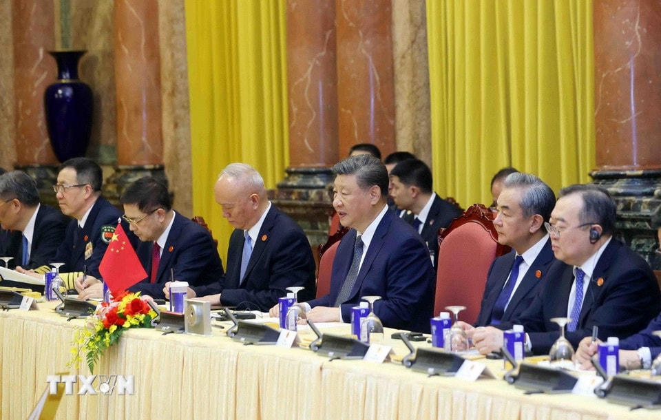 Tổng Bí thư, Chủ tịch nước Trung Quốc Tập Cận Bình phát biểu. (Ảnh: Lâm Khánh/TTXVN)